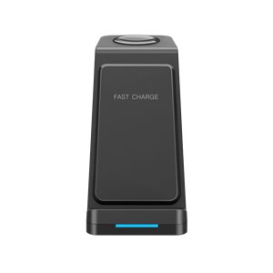 Adolph Chargeur sans fil 3-en-1 Type-C 15W QC3.0/ Sortie d'alimentation rapide à aspiration magnétique pour téléphones portables et écouteurs en matériau ABS - Product Image 5