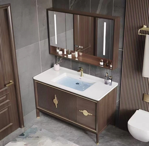 Espejo de baño de alta calidad, lavabo individual, gabinete rectangular de pared, mueble de lavabo para el hogar - Product Image 4