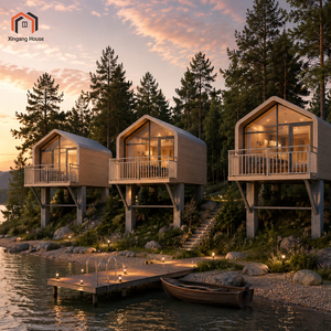 Maison de villégiature de luxe, bâtiment préfabriqué en acier léger sur mesure, maisons préfabriquées, pièce de jardin, mini-maison, cabane de camping - Product Image 2