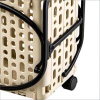 Chariot de courses pliable et roulant pour plateforme de vente en gros - Chariot robuste de 45 L - Approvisionnement en gros