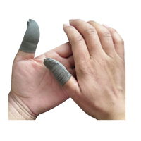 Fundas de pulgar para juego de teléfono móvil, cubierta antideslizante para dedo, a prueba de sudor, fibra de carbono de cobre plateado