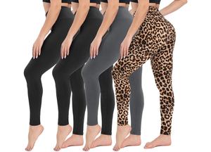 Leggings de yoga pour femmes grande taille, taille mi-haute, personnalisés en gros, séchage rapide, extensible dans les quatre sens, vêtements de sport de fitness - Product Image 4