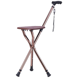 Canne-siège pliable en alliage d'aluminium Zhongkang 111 cm avec embouts antidérapants pour la marche des personnes âgées - Product Image 1