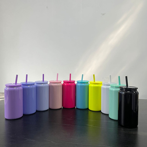 New Arrival Colorful Electroplated 16oz <strong>Mason</strong> <strong>Jar</strong> <strong>Tumbler</strong>, Double Wall Stainless Steel Vacuum Insulated Cup for Sublimation - Product Image 6