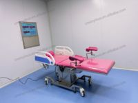 Table d'accouchement électrique médicale gynécologique et obstétricale avec supports pour les jambes pour salle d'accouchement d'hôpital maternel