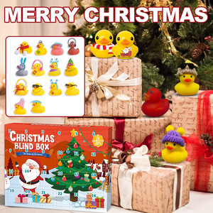 Caja Sorpresa de Navidad con Patito Amarillo, Calendario de Adviento Navideño DIY, Regalo de Cuenta Regresiva, Lindo Patito de Vinilo - Product Image 2