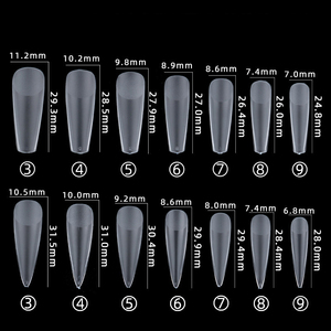 408 pièces ongles fournitures <span class=keywords><strong>modèle</strong></span> unique Stiletto ballerine français ongles conseils boîte - Product Image 2