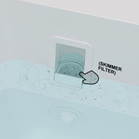 Baignoire de plongée froide autonome en acrylique US avec skimmer, contrôle Wi-Fi intelligent, baignoire à glace avec refroidisseur intégré et ozone