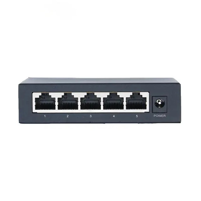 5 Port 10/100M POE Full Gigabit Switch(4+1) Network Switch WiFi 5 Channel for Security CCTV Systems Power Supply Smart Switching