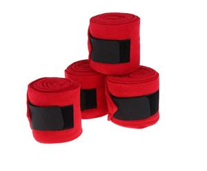 Magnificent-Vendas de forro polar grueso para caballo, ropa ecuestre, logo personalizado, elástico, Velcroo, Juego de 4 unidades, am626 - Product Image 1