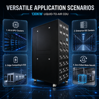 Unit Manajemen Termal Mode Ganda Pendingin Udara dan Cairan Tipe Kabinet 130kW untuk Pusat Data AI dan Cluster Server GPU