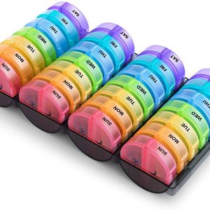 Monthly Pill Organizer 2 Times a Day Daily Pill Cases Large 4 Week <b>Tablet</b> <b>Container</b> - Product Image 1