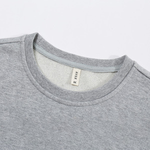 Men's Crew Neck Sweatshirt 350g Pure Cotton Loose Fit Unlined Leisure Wear - Product Image 1