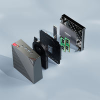 Mini Computadora de Escritorio Portátil R7 5800U, Mini PC para Juegos AMD, DDR4, Win 11, Oficina, Sin Ventilador, Industrial, Enchufe EU/UK, Almacenamiento SSD/HDD
