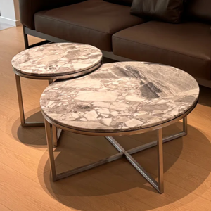 Mesa de comedor redonda de mármol con <span class=keywords><strong>Lazy</strong></span> <span class=keywords><strong>Susan</strong></span> - Product Image 5