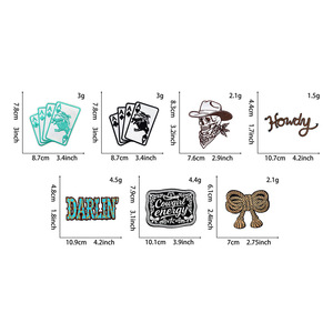 Nuevo parche termoadhesivo bordado con diseño de vaquera del oeste, póker y lazo, para decoración de ropa, sombreros y bolsos - Product Image 5