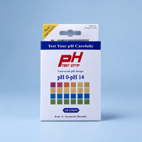 Tiras Reactivas de pH de Lectura Rápida 0-14, Kit de Papel de pH Universal para Pruebas de Agua, Orina y Saliva con Estuche de Plástico
