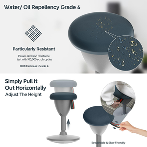 High Quality Fabric <strong>Heated</strong> Adjustable Swivel Ergonomic Custom logo <strong>Office</strong> Sit Stand Stool Balance Wobble <strong>Chair</strong> - Product Image 3