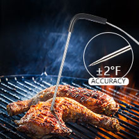 Inkbird termometer kisi daging Bbq, empat probe nirkabel Digital IBT-2X