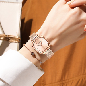 Customized SPARKTIME Women's Quartz <b>Watch</b> Stainless Steel Band Business Casual Luxurious Square <b>Watch</b> - Product Image 4