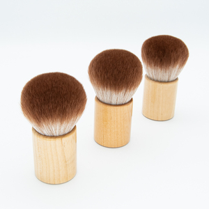 <span class=keywords><strong>Pennello</strong></span> Kabuki Grande e Soffice per Trucco, Setole Sintetiche, Manico in Legno Naturale, Logo Personalizzato, per Viso e Corpo, Polvere e Bronzer - Product Image 6