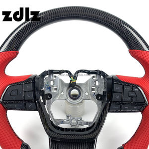 Volante de Fibra de Carbono y Cuero Perforado Rojo Personalizado para <span class=keywords><strong>Toyota</strong></span> Sienna 2018 2019 2020 2021 2022 <span class=keywords><strong>2023</strong></span> 2024 - Product Image 4