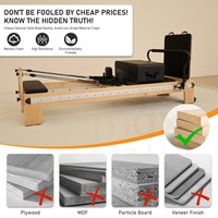 Modulares Design Holz-Pilates-Gerät mit Vollausstattung Fortschrittliche Fertigungstechnologie Ahorn-Pilates-Reformer für Mehr Trainingspositionen