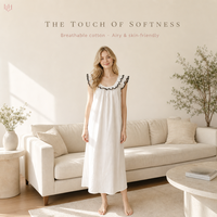 Robe longue sexy en coton tricoté délavé, prête à être expédiée, avec dos nu et laçage, idéale pour la détente quotidienne à la maison