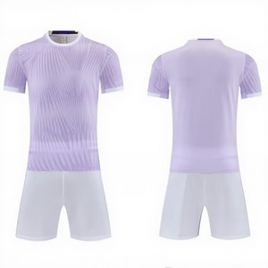 Maillot de football rayé en polyester pour homme et femme, tissu micro-perforé, uniforme d'équipe d'été pour adulte, entraînement sportif, manches courtes - Product Image 2