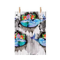 250GSM toile numérique imprimé torchons de cuisine 45x65cm coton biologique en vrac tailles personnalisées
