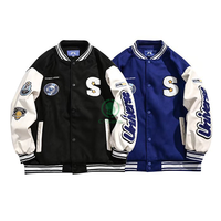 Vestes de baseball personnalisées de haute qualité pour hommes, brodées, vintage, unisexes, vestes de baseball