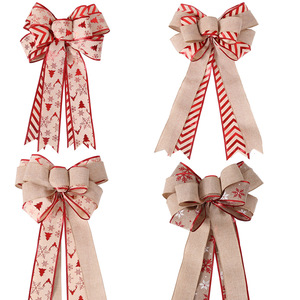 Noeuds de Noël 16 pouces 18 pouces, vente en gros, rubans en velours avec fil métallique pour décorations de fêtes et emballage cadeau - Product Image 2