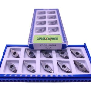 Plaquettes en carbure PCD de haute qualité pour tournage d'<span class=keywords><strong>aluminium</strong></span>, outil de coupe VCGT 110304, boîte OEM, accessoires pour tour CNC - Product Image 2