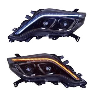Phares LED DRL de mise à niveau pour <span class=keywords><strong>Toyota</strong></span> <span class=keywords><strong>Prado</strong></span> 2014-2017, ensemble de feux avant de voiture au design double projecteur, accessoires de phares automobiles - Product Image 4