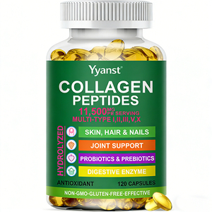 Collagène Peptide Type IIIIVX OEM/ODM pour l'éclaircissement de la peau et la santé digestive, emballage personnalisé pour adolescents, gélules molles - Product Image 1