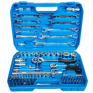 Ratchet ổ cắm cờ lê thiết lập công cụ cơ khí thiết lập Ratchet xử lý nhỏ Ổ cắm cờ lê tự động sửa chữa công cụ thiết lập 82 pcs - Product Image 2