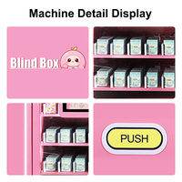 Distributeur Automatique Extérieur avec Éclairage Ambiant, en Métal Acier, Écran Tactile, Monnayeur, Billettique et Lecteur de Carte Bancaire, Modèle Lucky Box Rose