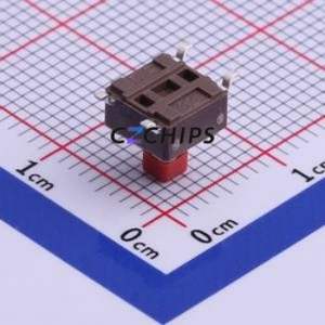 DTSM-644R-V-T/R Tactile Switch SMD-4P,6.2x6.2mm Switch Single Pole Single Throw Rectangle Button Vertical Mount 6.2mm - Product Image 2