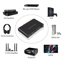 Codec Audio HDMI 5.1 4K 3D, extracteur de décodage Coaxial vers RCA AC3/DST vers amplificateur convertisseur compatible HDMI pour lecteur DVD PS4