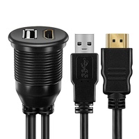 Câble automobile étanche USB3.0 vers HD pour tableau de bord, montage encastré