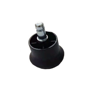 Black Furniture Casters With Spring Clips For Chairs And <b>Sofas</b> 50kg Load Capacity PP <b>Material</b> Fixed Swivel Base - Product Image 3