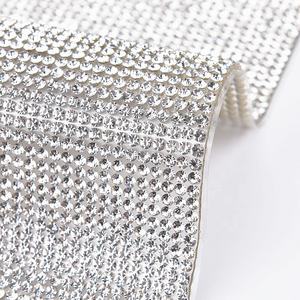 24*40cm SS8 Hot Fix Glass Trims Rhinestone Iron on Heat Transfer Strass Mesh Crystal Sticker Sheet for Wedding Bridal Decoration - Product Image 4