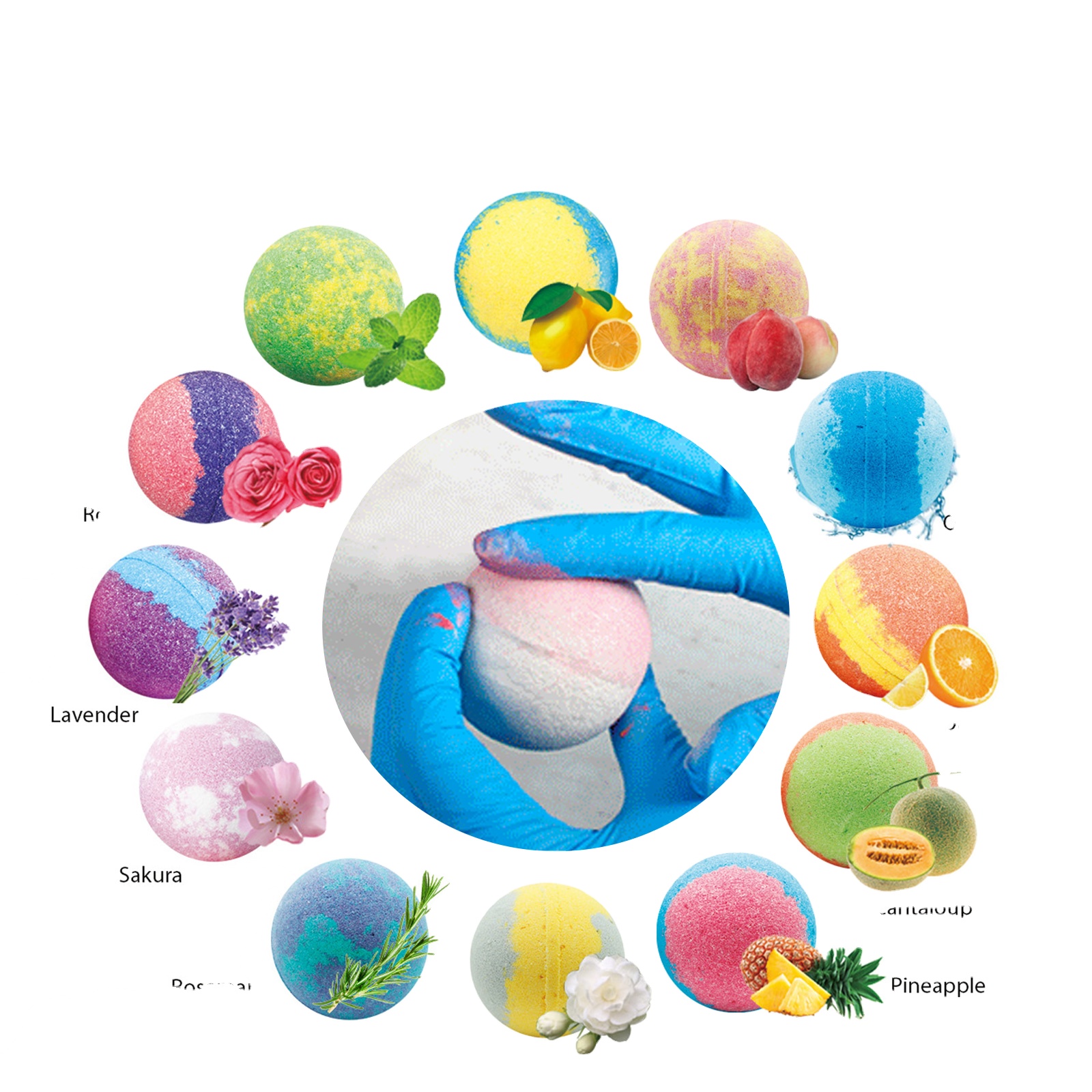 Top Seller Colorful Rich Bubble Bath Fizzies Toys Surprise Gift Set Vegan Organic Rainbow Bath Bombs For Kids