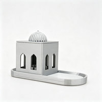 Porte-bougie LED en forme de mosquée, tendance du moment, décoration de bureau, ornement de table islamique musulman pour l'Aïd Moubarak