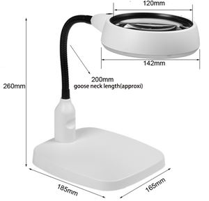 <span class=keywords><strong>Loupe</strong></span> à 21 LED, lentille <span class=keywords><strong>de</strong></span> 120mm-<span class=keywords><strong>Lampe</strong></span> <span class=keywords><strong>de</strong></span> <span class=keywords><strong>table</strong></span> à <span class=keywords><strong>loupe</strong></span> <span class=keywords><strong>avec</strong></span> LED et col <span class=keywords><strong>de</strong></span> cygne. Base dure pour ordinateur <span class=keywords><strong>de</strong></span> bureau - Product Image 3