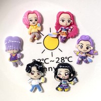Gantungan Kunci Resin Gadis Kartun Ramah Lingkungan untuk DIY Lem Krim Casing Ponsel Fantasi Liontin Wanita Aksesoris Natal