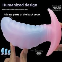 Plug anal rose en forme de Godzilla, couleur mangue, style le plus vendu, projection audacieuse, stimulation intense, sans lubrifiant
