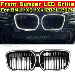 Rejilla Superior Delantera LED de Carreras para BMW IX3 IX4 2021-2024, Parrilla Delantera de Parachoques, Pieza de Modificación - Product Image 2