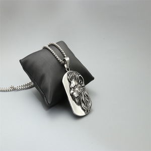 Yunnique – collier avec pendentif lion en argent tibétain, bijoux unisexes sur le thème des animaux, cadeau - Product Image 2