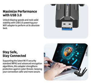 Adaptador WiFi 6 USB 3.0 <span class=keywords><strong>de</strong></span> 1800Mbps, 802.11AX AX1840, Doble Banda 2.4G/5GHz, 4 Antenas Externas, <span class=keywords><strong>para</strong></span> <span class=keywords><strong>Computadora</strong></span>, Compatible con Win10/11, en Stock - Product Image 3